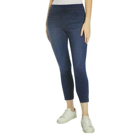 NWT Gloria Vanderbilt Crop Pants Women's Size 10 Blue Denim Pull-On Mid-Rise - Picture 12 of 12